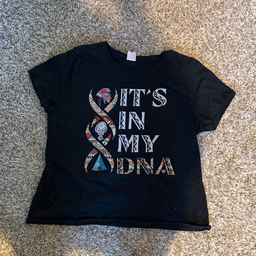 Black Graphic Tee "It's In My DNA"